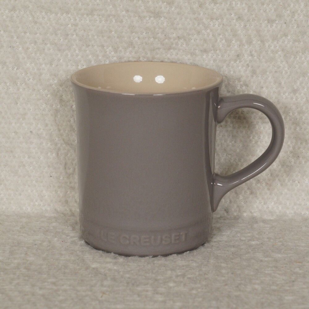 Le Creuset 14 oz Stoneware Coffee Mug Gray Enamel-Glaze Finish 400 ml Tea